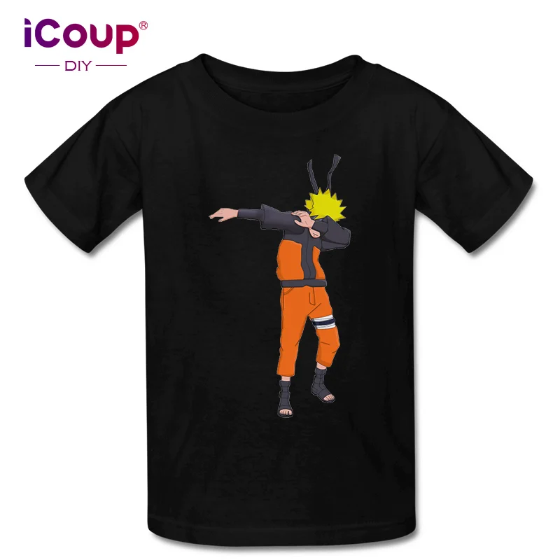 Детская футболка с коротким рукавом icoupp Naruto Uzumaki 100% хлопок | Мужская одежда
