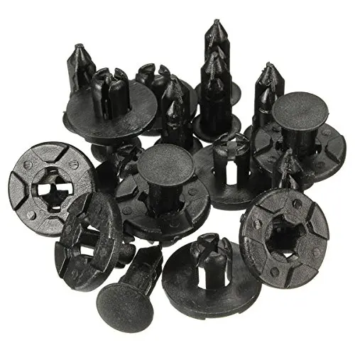 20 x 8mm Plastic Bumper Fender Push Type Fastener Rivet Retainer Clips