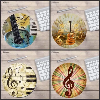 

Yuzuoan Musical Note DIY Custom Small Round Art Mouse pad game gamer gaming keyboard mat computer tablet Mat 200*200*2mm