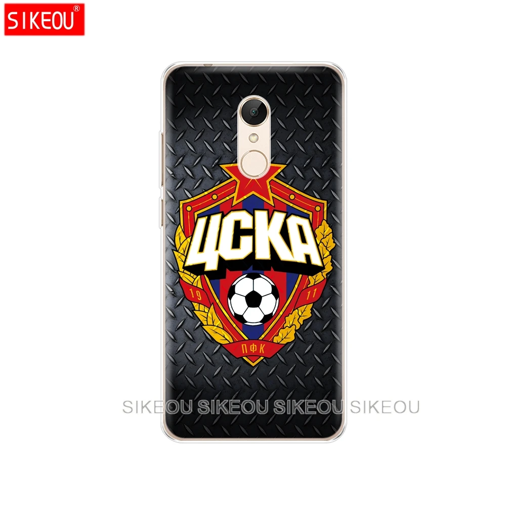 Silicone Cover phone Case for Xiaomi redmi 5 4 1 1s 2 3 3s pro PLUS redmi note 4 4X 4A 5A Football CSKA Moscow Team