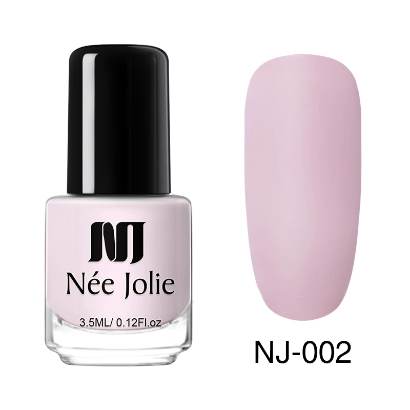 Лак для ногтей NEE JOLIE Pink Series, быстросохнущий, 3,5 мл, 7,5 мл, голографический матовый блеск, зеркальный эффект, лак для ногтей, 18 цветов - Цвет: 3.5ml Matte-02