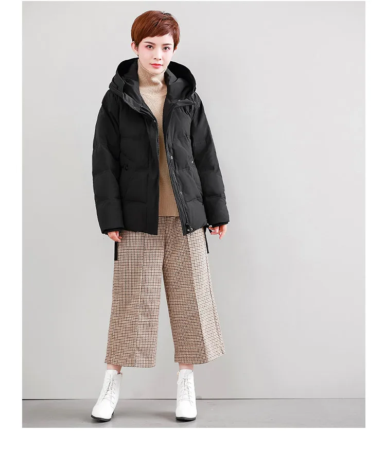 2018 New Women's down Jacket Large Size Women's Down Jacket Hooded Loose Female Jacket Fashion Zipper Coat Female (8)