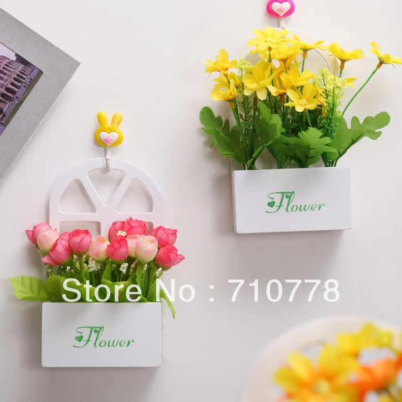Artificial Flower Set With Vase Table Wall Home Decoration Artificial Flower Set With Vase Table Wall Home Decoration Wood Hanging Basket In Dried Flowers From Garden On