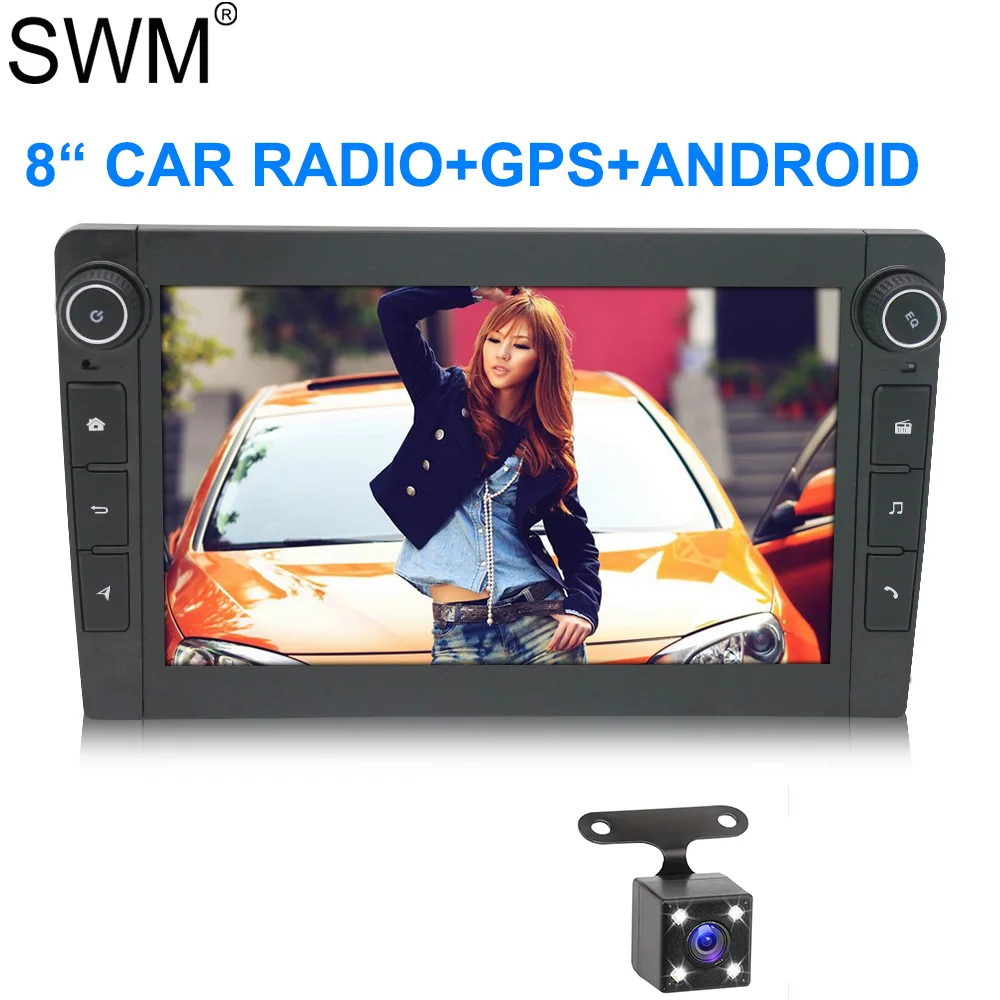 

SWM 8" Android 8.1 Radio Car Stereo GPS Navigation Autoradio Bluetooth Reversing Image Mirror Link Radio coche FM USB Radios