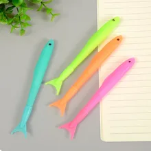 4 шт./партия, милые цветные гелевые кавайные ручки в виде рыбки, канцелярские принадлежности из материала caneta, школьные принадлежности для офиса, детские подарки