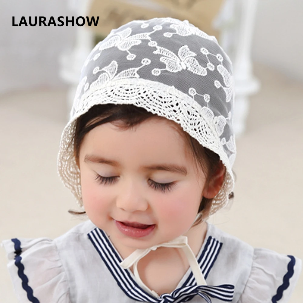 

LAURASHOW Kids Lace Hat Cap Summer Photo Cap Hair Head Band Accessories