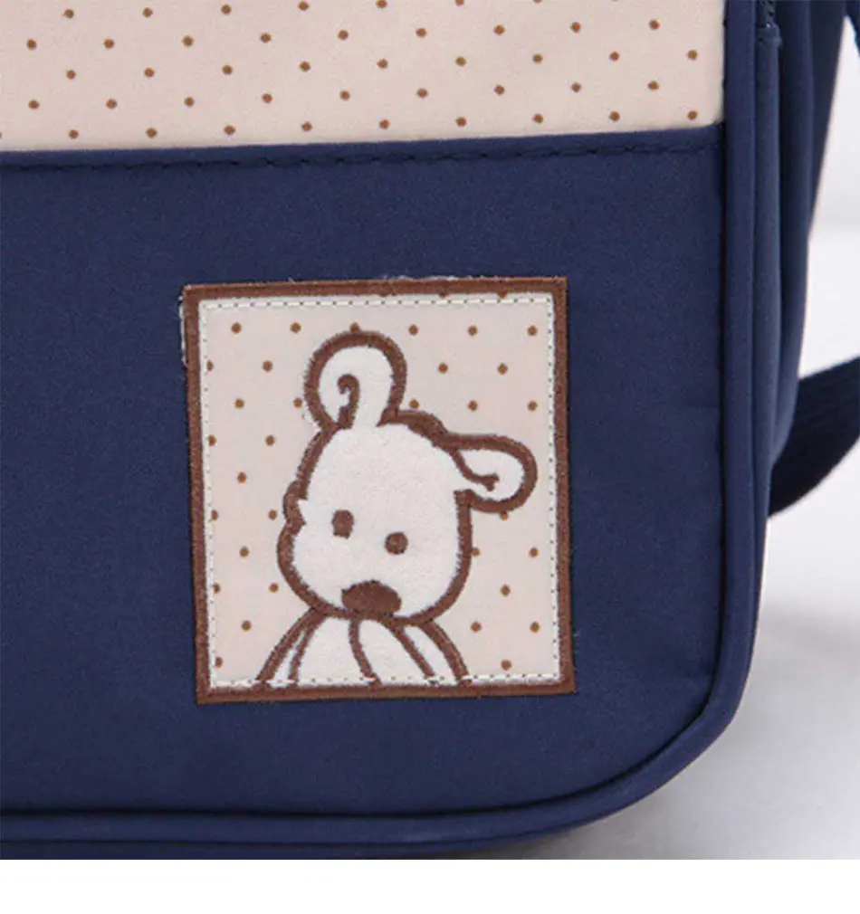 Cuidados com o Bebê Bolsas de Fraldas Bolsa de Fraldas Multifuncional Mãe Grande Capacidade Mochila Maternidade Mudando Infantil 5 Pçs - Set 24 Mamãe e Bebê