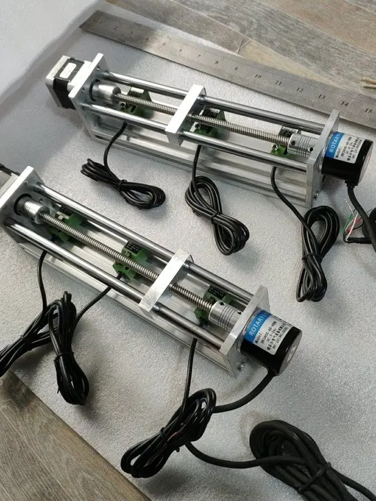 Plc NEMA23 57 шаговый двигатель скользящий стол движения с энкодером 3 позиционирования сенсор CNC скользящий стол модуль приводной комплект