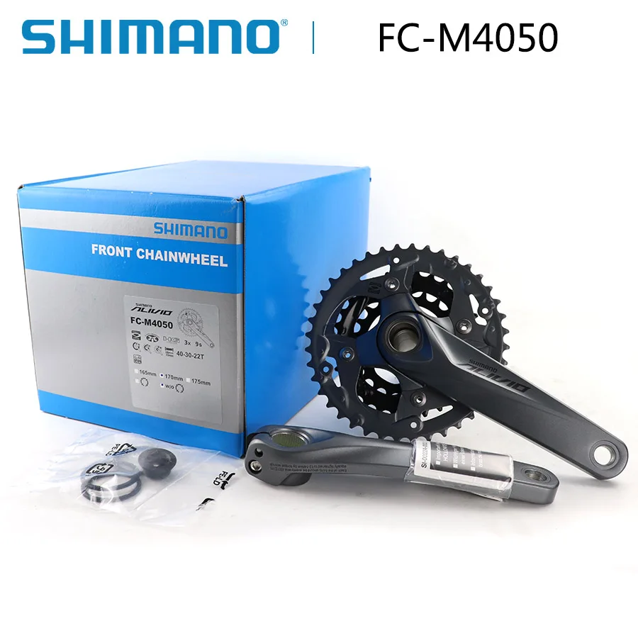 Shimano Alivio FC-M4050 3x9 скоростной велосипедный кривошипный шатун FC-M4050 цепная рукоятка колеса 170 мм HollowTech запчасти для велосипеда