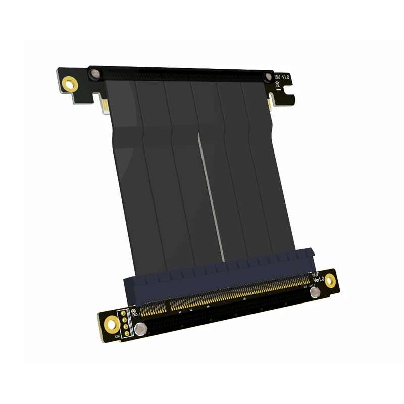 Кабель адаптер PCIe x16 видеокарта с углом 90 градусов для материнской платы ITX мини
