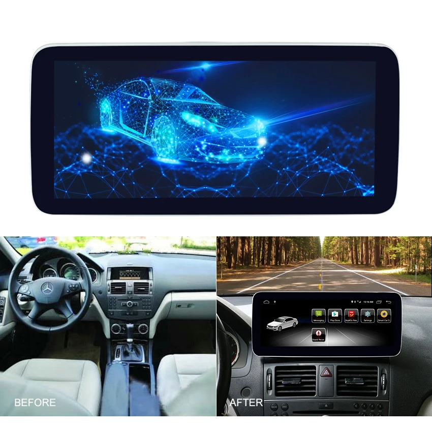 Cheap Koason10.25inch Android 8.1 Car Multimedia player audio stereo GPS Navigation for Mercedes Benz C Class W204 S204/CLK 2008-2010 2