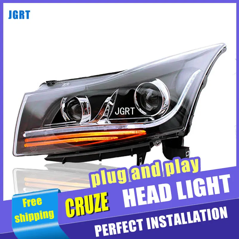 Car Styling for Chevrolet Cruze Headlight assembly Bi Xenon LED