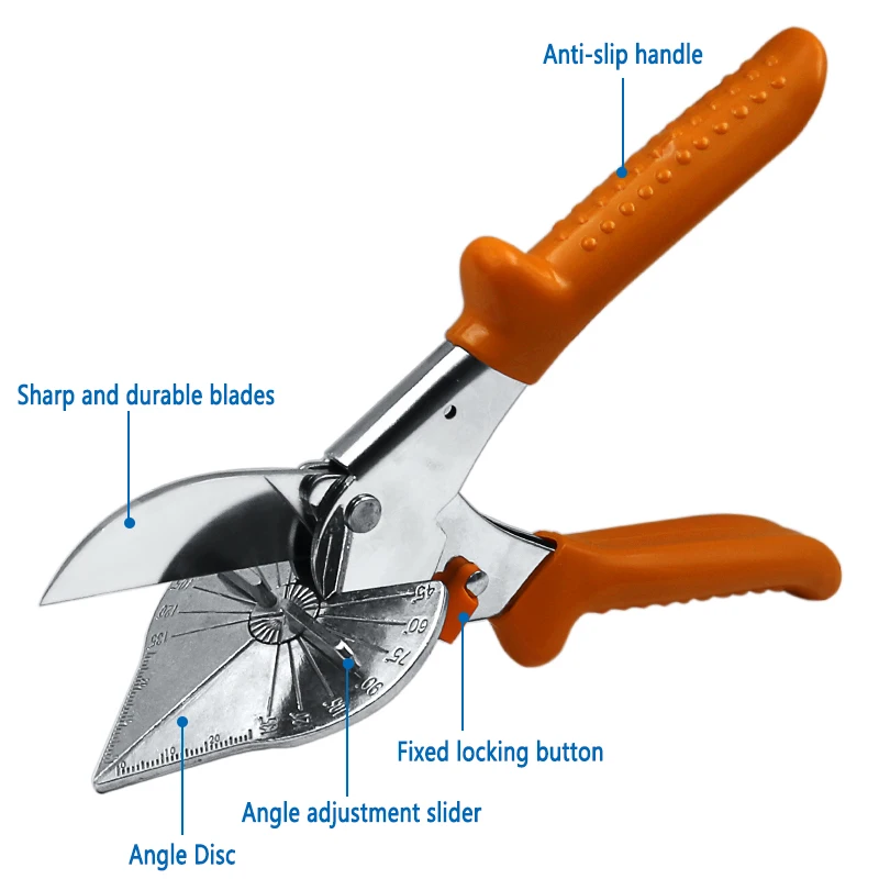 

45-180 Degree Multi Angle Mitre Siding Wire Duct Cutter PVC PE Plastic Pipe Hose Scissor Cut Housework home decor Plumbing Tool