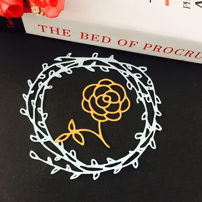 

Flower basket Dies Scrapbooking Metal Cutting Dies for DIY Photo Album Decorative Paper Cards Making Craft dies FlowerMetal die