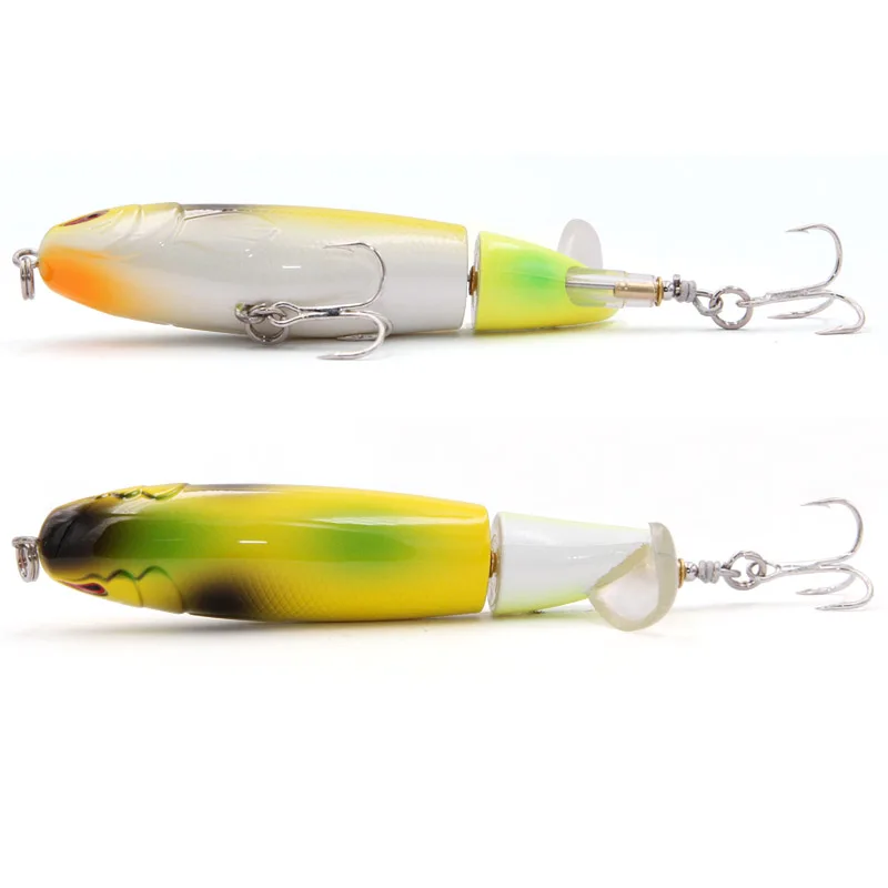 TacklePRO PE20 Whopper plopper, плавающая приманка для рыбалки, мягкий вращающийся хвост, 13 г/90 мм, жесткая приманка, верхняя рыболовная снасть, блестящие приманки