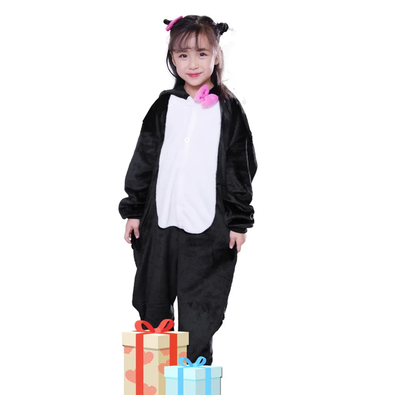 SAILEROAD Girls Pajamas Children Cute Cat Onesies Pijamas Kids Animals Pyjamas Child Flannel Kigurumi Pajamas Boys Sleepwear Set