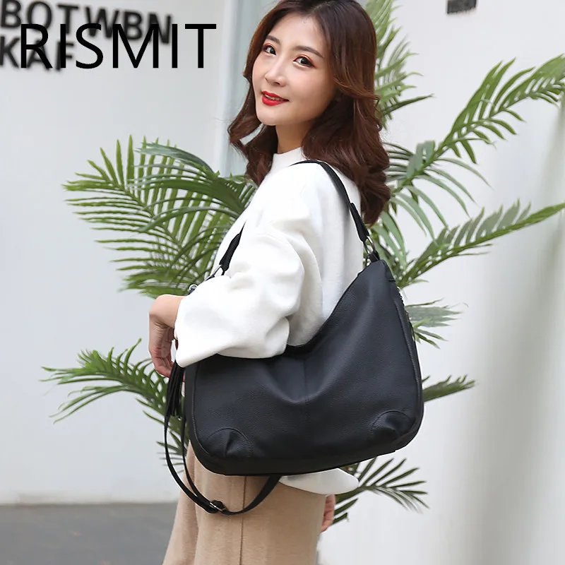 

RISMIT Brand Designer Women Fashion ,PU Leather Top Handle bag embroidered Shoulder Lady Bag Style simple hand bags CH