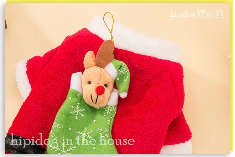 Милая Рождественская одежда для домашних животных, осенняя и зимняя хлопковая одежда для собак