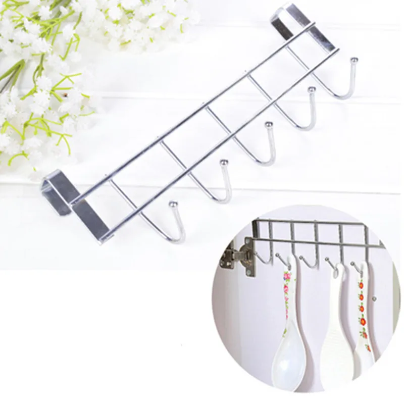 

5 Hook Bold Stainless Steel Cabinet Back Hook Home Storage Supplies Doors and Windows Kitchen Towel Cleaning Cloth Hanger Hook