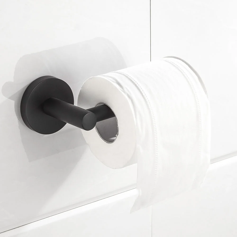 Матовый черный SUS 304 держатель для туалетной бумаги из нержавеющей стали для ванной комнаты держатель для туалетной бумаги держатель для полотенец кольцо стойка аксессуары для ванной комнаты