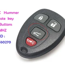 Автомобильная сигнализация Китай GMCN humme дистанционный ключ 4 кнопки кнопка запуска 315 МГц FCC ID OUC60270