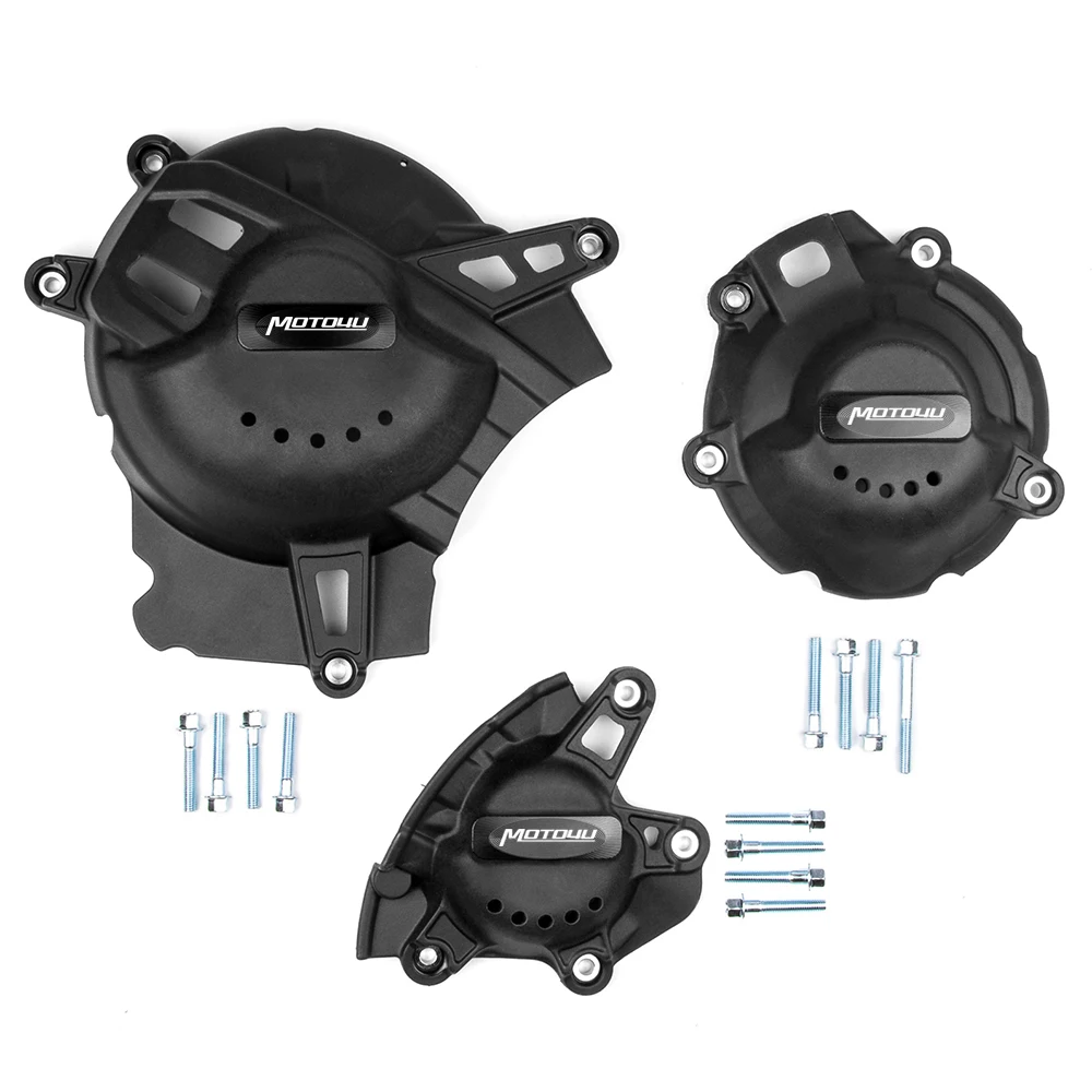 

Motorcycle Nylon Engine Stator Casing Cover Full Crash Protection Guard Set 3PCS for SUZUKI GSXR1000 GSXR 1000 2017