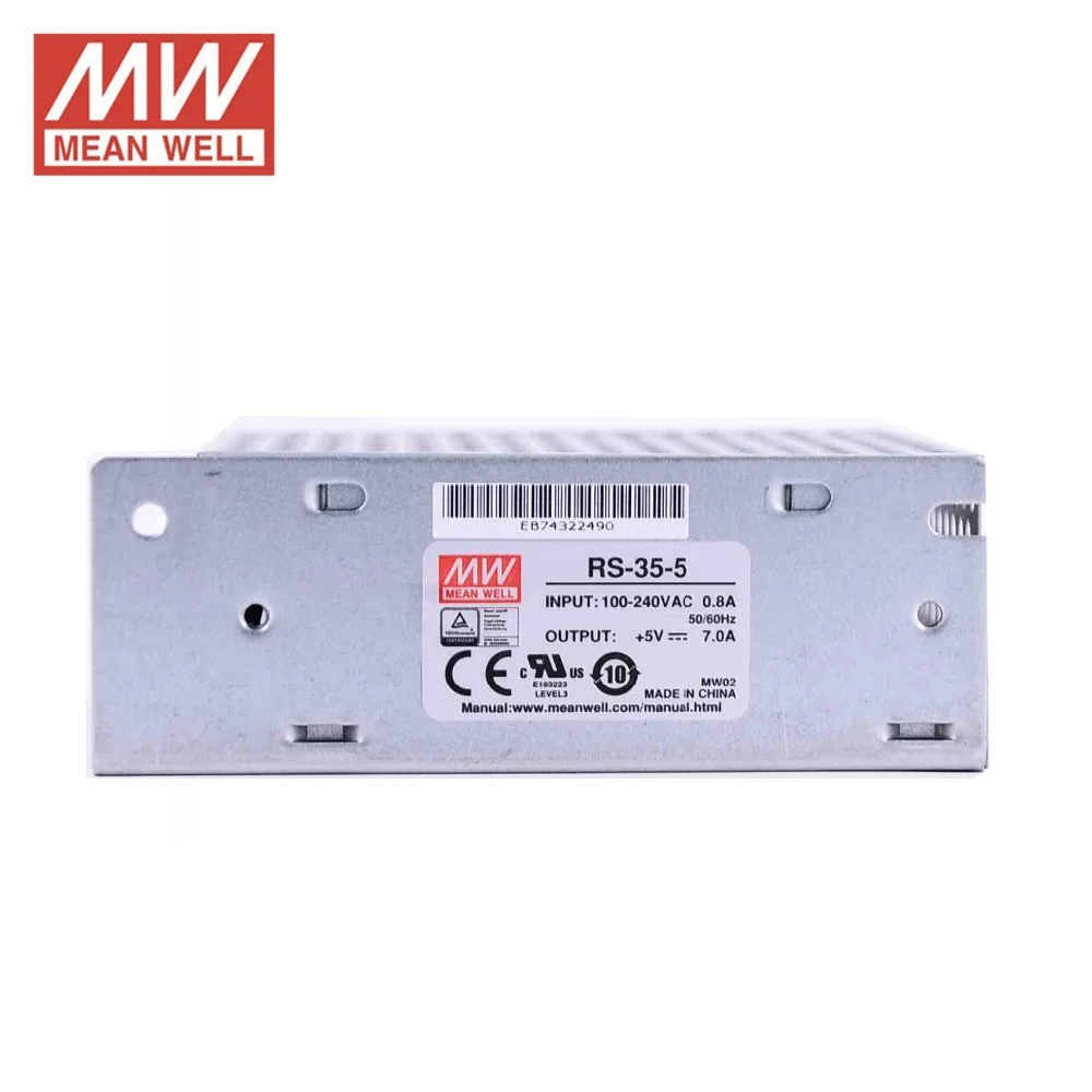 MW 5V AC//DC PSU Single Output Switching Power Supply Mean Well NES-35-5 35W
