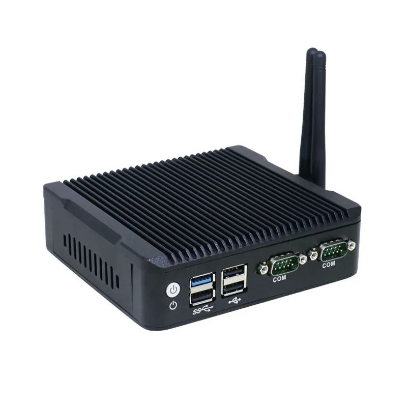 Тонкий клиент безвентиляторный мини-ПК Celeron J1900 4 ядра Windows 7 HDMI VGA 2.0 ГГц неттоп Настольный компьютер PC ТВ коробка wi-Fi HTPC