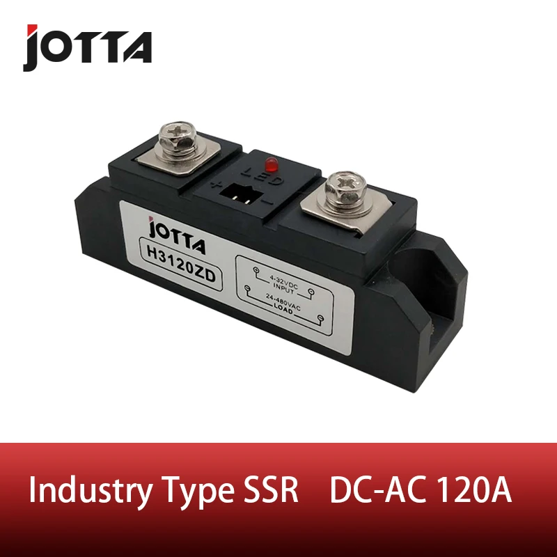 

SSR-120A Industrial SSR Single-phase Solid State Relay 120A Input 3-32VDC;Output 440AC