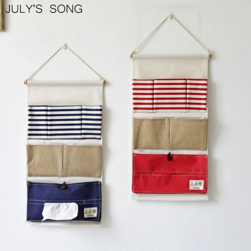 JULY'S SONG Узор Настенная подвесная сумка для хранения Органайзер с карманами для домашнего хранения кухонный Органайзер домашняя Организация хранения