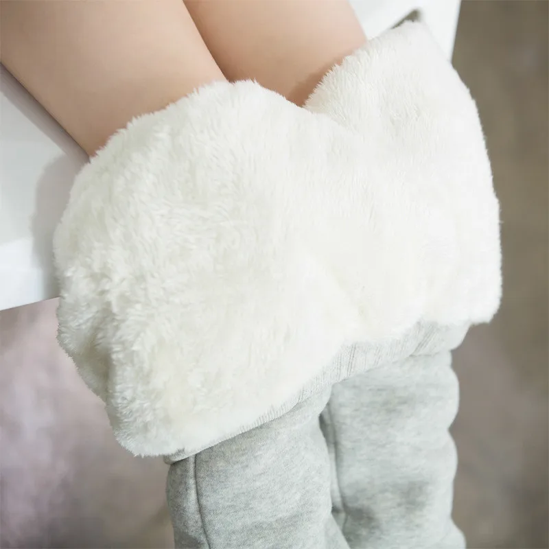 

High Quality Grils Pants 2019 Winter Children Solid Pant For Kids Thick Warm Elastic Waist 2-12Years Cotton Casual Girl Trousers