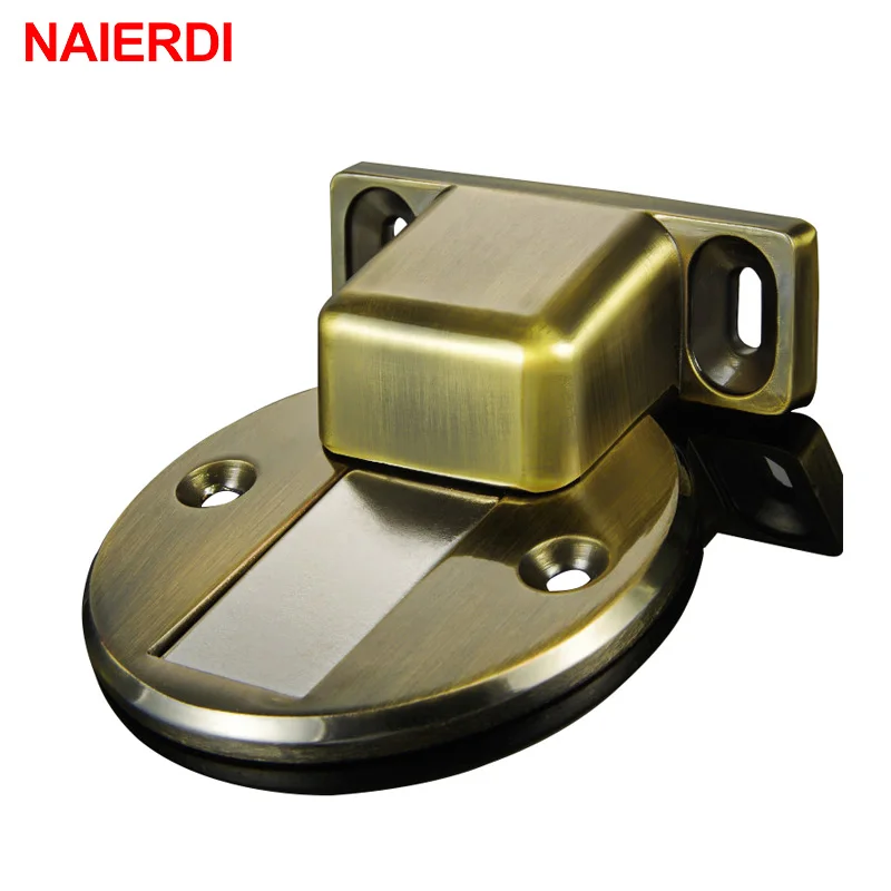 NAIERDI Door Holder Catch Zinc Alloy Casting Floor-Mounted Magnetic Door Stopper Door Stops Floor Suction For Furniture Hardware NAIERDI Door Holder Catch Zinc Alloy Casting Floor-Mounted Magnetic Door Stopper Door Stops Floor Suction For Furniture Hardware