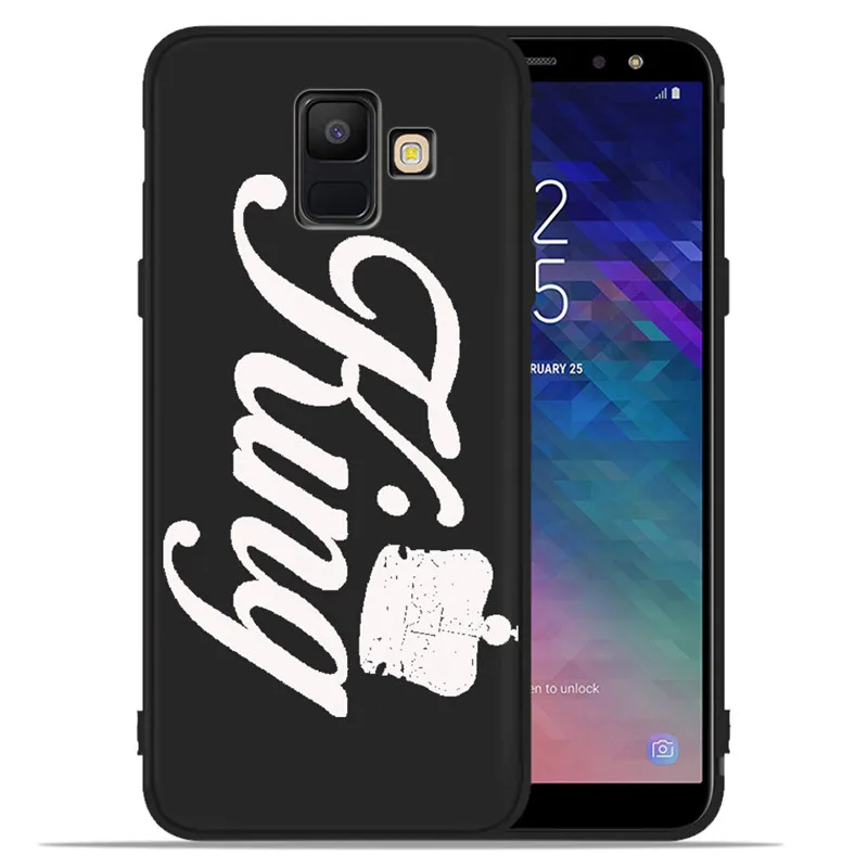 Король Королева Корона DIY роскошь для Samsung Galaxy A9 A8 A7 A6 A5 A3 J3 J4 J5 J6 J8 Plus 2017 2018 чехол