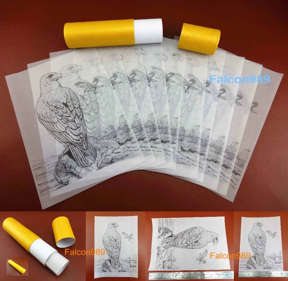 12 枚レザークラフト彫る描画ファルコンパターン透明トレーシングペーパーテンプレートフィルムツールセットスタンピングネナイフカッターパンチ Aliexpress ホーム ガーデン