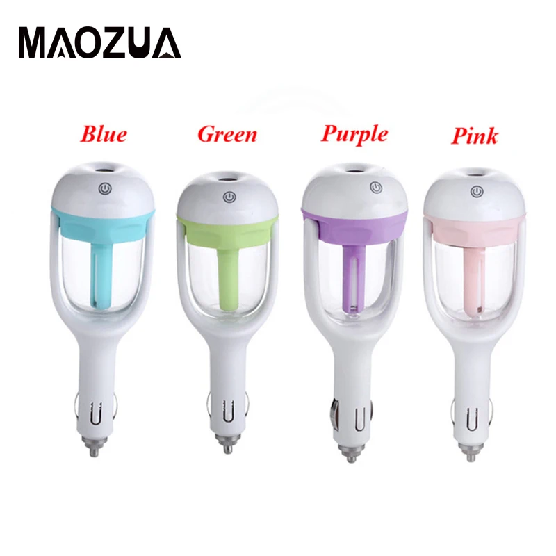 

4 Colors Auto Car Steam Humidifier Car Air Freshener Air Purifier Freshener 12V Aroma Diffuser Essential Oil Diffuser