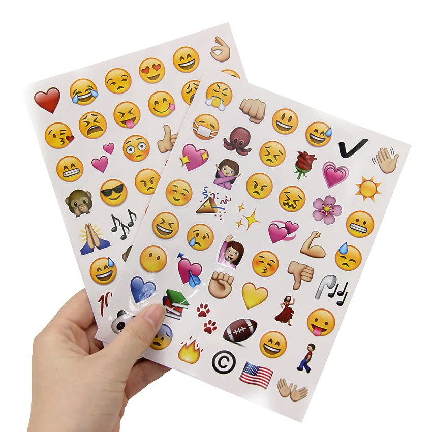 4 sheetsset 192 emoji smile face diary stickers diy