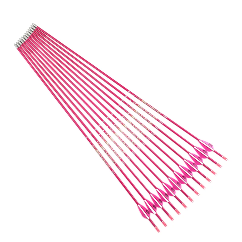 pink archery arrow recurve bow longbow hunting 2
