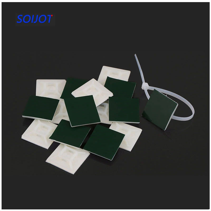 

20Pcs 25*25 mmPlastic Self Adhesive Cable Tie Mount Base Holder White 25*25 mm Since the glue type positioning