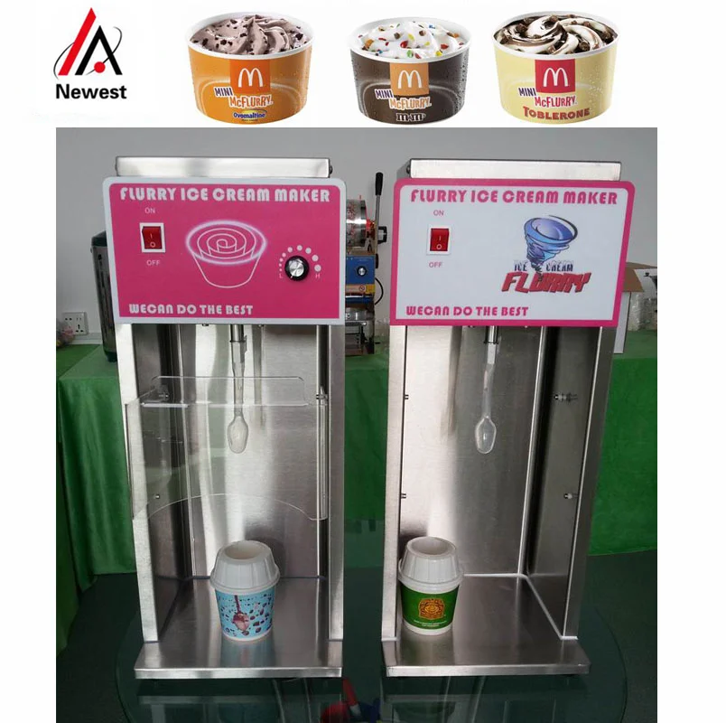 

Stepless Speed 0-3600rpm Commercial Soft Ice Cream Shaker Mixer Blender Flurry Machine Maker