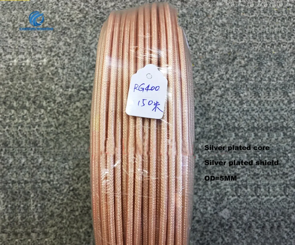  50ohm RG400 silver plated wire High temperature resistant Double shielded RF coaxial cable SFF-50-3