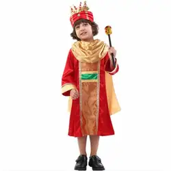 Детская Новое поступление на Новый год костюмы Мальчики Делюкс король Королевство костюм Regal Королевский набор Королевский Принц для