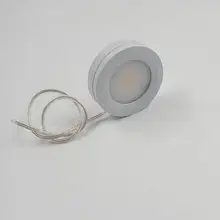 Под светодиодный свет шкафа шайбу свет кухня круглый шкаф-витрина светодиодный шкаф витрина ящика домашнего освещения Dim