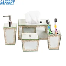 SAFEBET Brand 4Pcs Bathroom Cosmetic Storage Box Apply to Jewelry Emulsion Paper Towel Storage Fashion