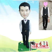 2019  Brinquedos Personalized Custom Reality Polymer Clay Doll From Photos gift for you boy friend Birthday cake topper