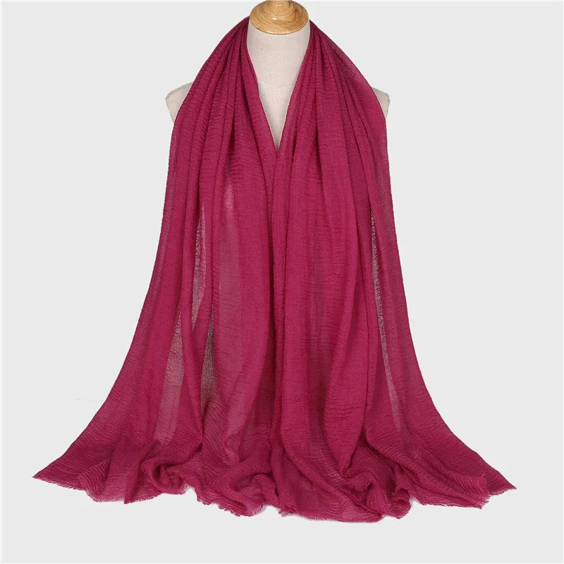 90*180 см женский мусульманский крикль хиджаб шарф femme musulman мягкий хлопковый платок исламский шарф хиджаб шали и обертывания hoofddoek