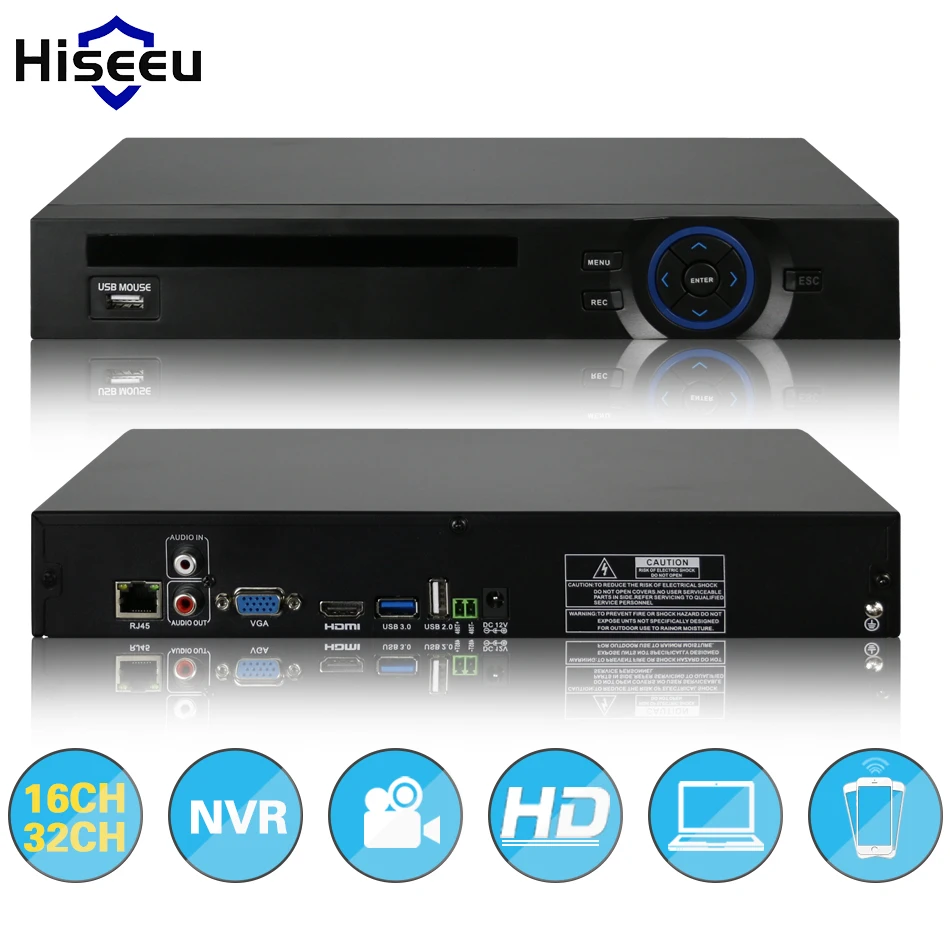 16CH 32CH CCTV NVR 720P 960P 1080P 3M 5M Network Video Recorder H.264 Onvif 2.3 for 960P 1080P 5MP IP Camera XMEYE P2P Cloud