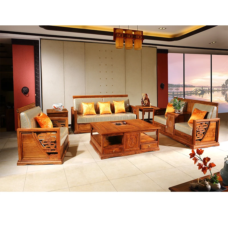 Redwood Sofa Chair Set Custom Antique Mahogany Furniture Hedgehog Rosewood Square Tea Table Solid Wood Living Room Furniture Redwood Sofa Chair Set Custom Antique Mahogany Furniture Hedgehog Rosewood Square Tea Table Solid Wood Living Room Furniture