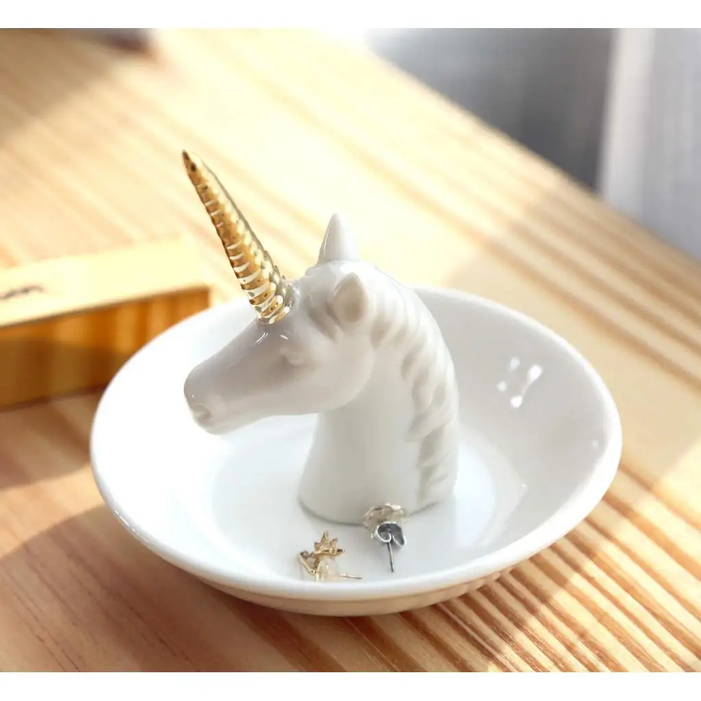 Novelty Ceramic Jewelry Organizer Tray Bracelet Necklace Ring Holder Dish Plate Home Shop Ornaments