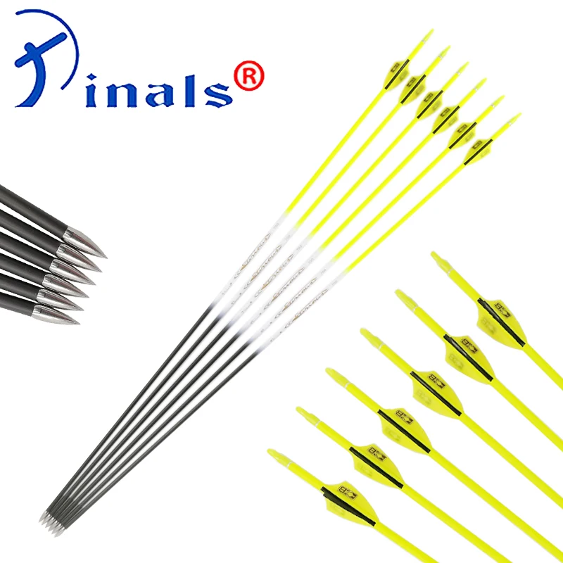 

Inals Archery Spine 500 600 700 800 900 30inch Carbon Arrows Shaft ID4.2mm 80Grain Points Recurve Bow Longbow Hunting Shooting
