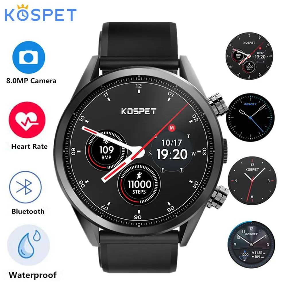 Kospet Hope Lite 4G Smart Watch Phone 1.39 Inch Android 7.1 Smart Watch MTK6739 Quad Core 1.25GHz 1GB 16GB Waterproof 620mAh
